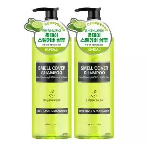쿤달 올데이 스멜커버 청소년샴푸 라임바질앤만다린 400ml 2개