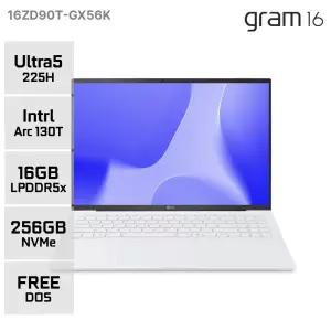 LG 그램16 16ZD90T-GX56K 인텔 울트라5 225H 업무용 대학생 휴대용 노트북 16GB 256GB YO