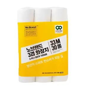 노브랜드 3겹 롤화장지 33m x 30롤