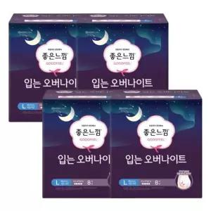 좋은느낌 입는 오버나이트 L 대형 8매입 x 4팩