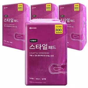 디펜드 스타일패드 안심대용량 (여성용) 14매x4팩 패드 길이 30cm 흡수량 300ml