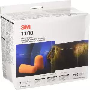 3M 1100 폼 이어 플러그 200쌍 오렌지