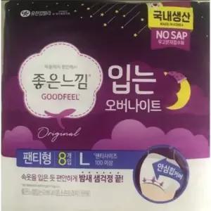 좋은느낌 입는 오버나이트 팬티형 대형 8매 x 4팩