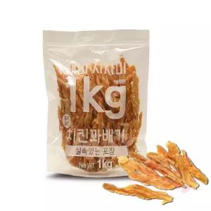 테비 사사미 실속포장 치킨꽈배기 1KG 애견개껌