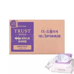 베베숲 트러스트 메가팩 캡형 물티슈 80매 x 20입 대용량 아기물티슈
