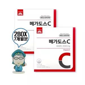 고려은단 메가도스C 비타민C 3000 100포 2박스 7개월분 고함량 면역