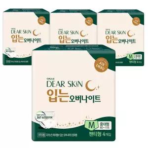 [롯데백화점]깨끗한나라 깨끗한나라 디어스킨 에어엠보 입는오버나이트 뉴 중대형 4개입x4팩