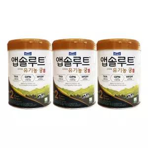 매일유업 앱솔루트 유기농 궁 분유 2단계 (6-12개월) 800g 3개 / 써클