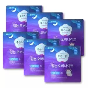 좋은느낌 입는 오버나이트 대형 8개입 x 6개