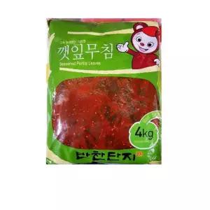반찬단지 깻잎양념무침 4KG 깻잎양념무침 반찬 깻임무침 식당납품 대량유통