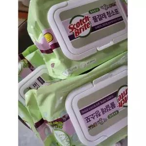 3M 스카치브라이트 표준형 베이직 더블액션 플러스 물걸레 청소포 150매 (30매 x 5개)