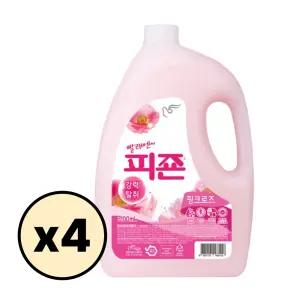 피죤 섬유유연제 (핑크로즈) 3100ml x 4개