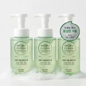 해피바스 마이크로 클린 솝베리 버블 클렌징폼 300ml 3개