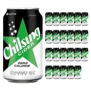 콜라 롯데 칠성사이다 제로 24캔 355ml