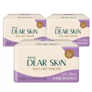 깨 끗한나라 디어스킨 에어엠보 슈퍼롱 라이너 뉴 30개입x3팩