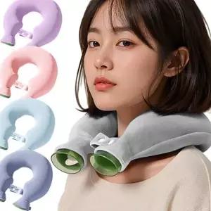 목 어깨 온열 휴대용 보온 사무실 목 어깨 찜질 여행용 목베개 수험생 마사지 보호대 베개 쿠션 워머