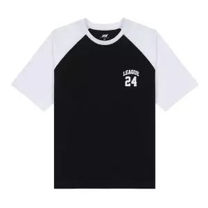 [제이씨비][JCB] 라글란 소매배색 박스 반팔 티셔츠 JBK8T311BSB_BK [P003798680]