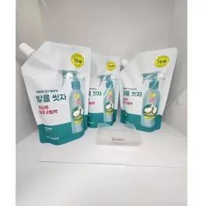 온더바디 코튼풋 발을씻자 풋샴푸 리필 500ml 레몬x 3개