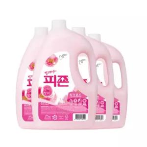 피죤 섬유유연제 핑크로즈, 3100ml, 4개