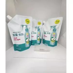 [셀러허브]온더바디 코튼풋 발을씻자 풋샴푸 리필 500ml 레몬 2+1 총3개 (S49320946)