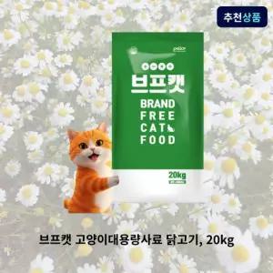 브프캣 고양이대용량사료 길고양이사료 길냥이 닭고기, 20kg, 1개