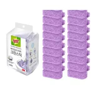 3M 스카치브라이트 변기청소용 베이킹소다 크린스틱 리필 20개(5+5입x2개) 핸들별도구매