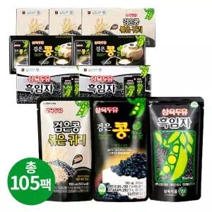 삼육두유 검은콩귀리두유45팩+검은콩과칼슘30팩+흑임자30팩(총105팩)
