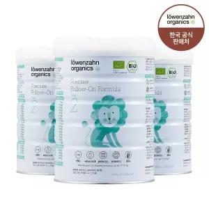 뢰벤짠 오가닉스 프리미어 유기농 분유 2단계 181일~돌까지 800g 3캔