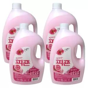 피죤 섬유유연제 3100ML 4개 핑크로즈