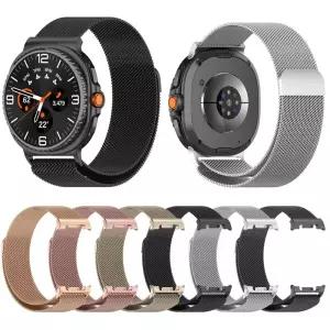 (색상:스타라이트)갤럭시워치8 밀레니즈 루프 스트랩 메탈밴드 시계줄 40mm 44mm8 시계 마트 실리콘 가죽