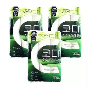 코디 순수 3겹 데코 30m 30롤 3팩