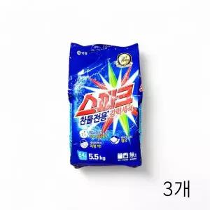 [핫트랙스]WL 스파크 세탁세제 5.5kg X 3개 찬물전용 대용량 업소용 분말세제 리필용 세탁가루세제(WFLQPBX