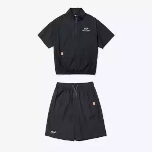 휠라 키즈 반집업 우븐 반팔 반바지 상하세트 FK2FSG2101X DGY
