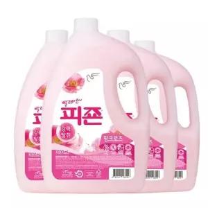 피죤 강력 섬유유연제 핑크로즈 3100ml X 4개