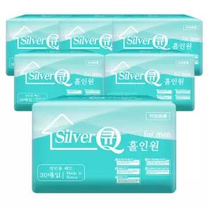 실버큐 (4492292) 실버큐 홀인원 (30매X6팩) 국내생산 남성용 요실금 소변패드 성인기저귀 속기저귀 겉기저