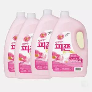피죤 섬유유연제 레귤러 핑크로즈 본품 3100ml 4개