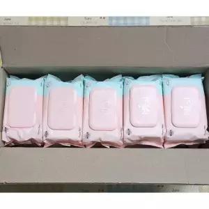 미엘 물티슈 클래식 캡형 100매 X 20팩 평량 50g 유아용 저자극 대용량 플레인