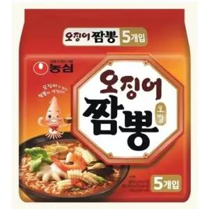 봉지라면 농심 오징어짬뽕 봉지 (5개입)