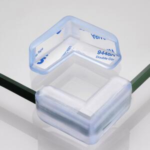 4PCS 충돌 방지 테이블 패드 커피 가구 코너 보호 투명 유리 커버 실리콘