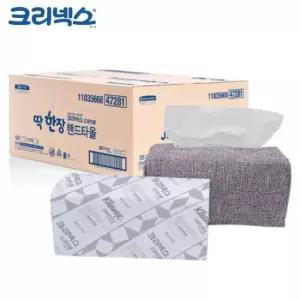 핸드타월 크리넥스 핸드타올 드라이셀 딱한장 (125매) x 16개
