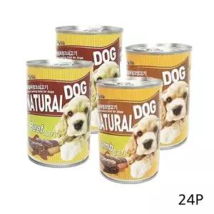 강아지 내추럴독 청크 400g 24P 습식 사료 통조림
