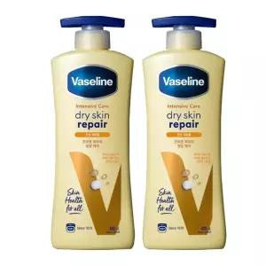 바세린 인텐시브 케어 드라이 스킨 리페어 로션 400ml X 2개