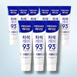 메디안 치석 케어 화이트 치약 120g x 9개