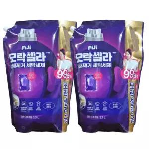 피지 모락셀라 냄새제거 액체세제 코튼향 겸용 리필 2.3L, 2개