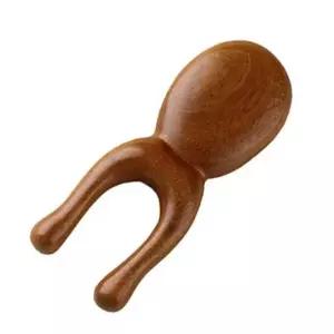 괄사 박달나무 원목 스틱 쭈꾸미모양 얼굴 코 마사지