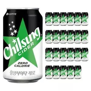 제로 롯데 칠성사이다 24캔 355ml