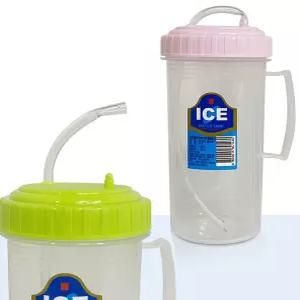 학교 병원컵 덕신 손잡이 빨대컵 500ml 병원물컵 빨대물병 어르 하니C3