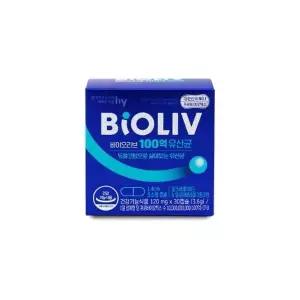 바이오리브 100억 유산균 120mg x 30캡슐 X 1박스 I