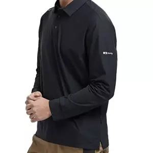 남자티셔츠 K2 세이프티 긴팔 카라티 TS-5204 블랙 산업용 현장 작업 상의 유니폼 기능성 티셔츠