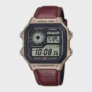 [텐바이텐]CASIO 카시오 AE-1200WHL-5A 천연가죽밴드 디지털시계